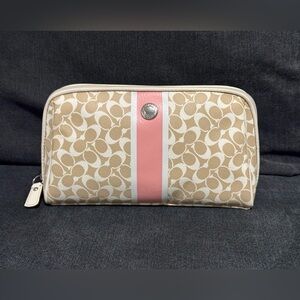 Coach Chelsea Heritage Stripe Medium Cosmetic Bag